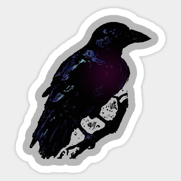 Raven Heart Sticker by noranovak